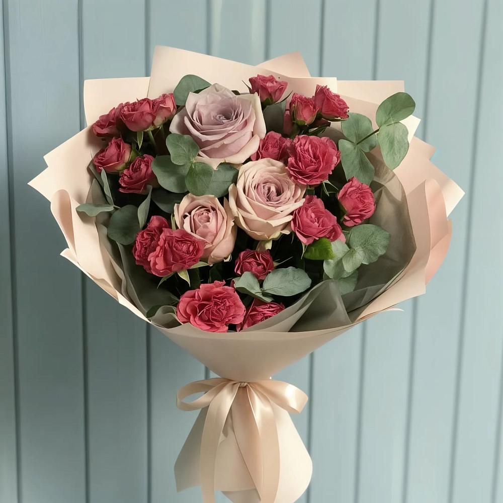 Букет цветов из: Гвоздики и Розы в Чернянке