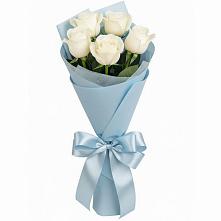 Букет 5 Белых роз Проуд в Чернянке