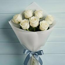 Букет 7 Белых роз Эдлесс Лав в Чернянке