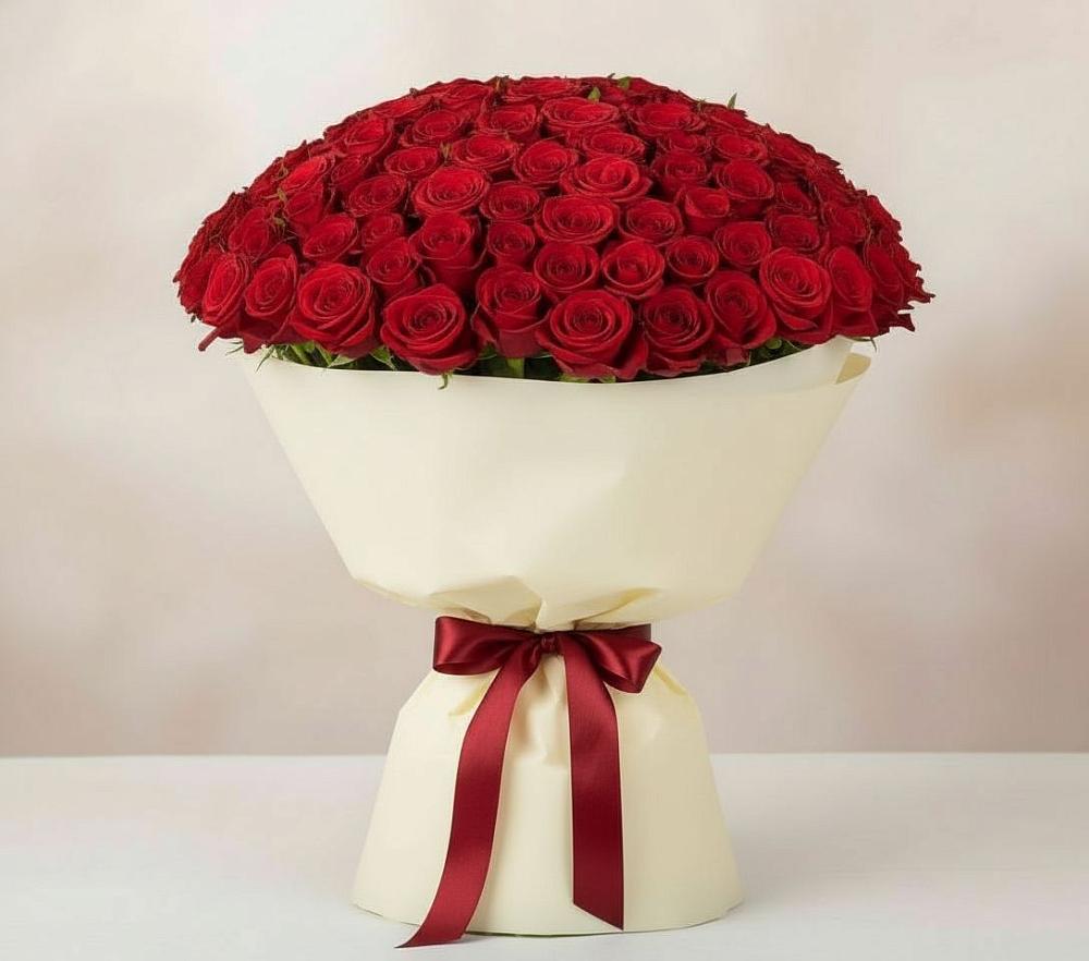 Букет 101 Красная роза Милано в Чернянке