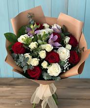 Букет цветов из:  Розы и Альстромерии в Чернянке