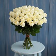 Букет 51 Белая роза Эдлесс Лав в Чернянке