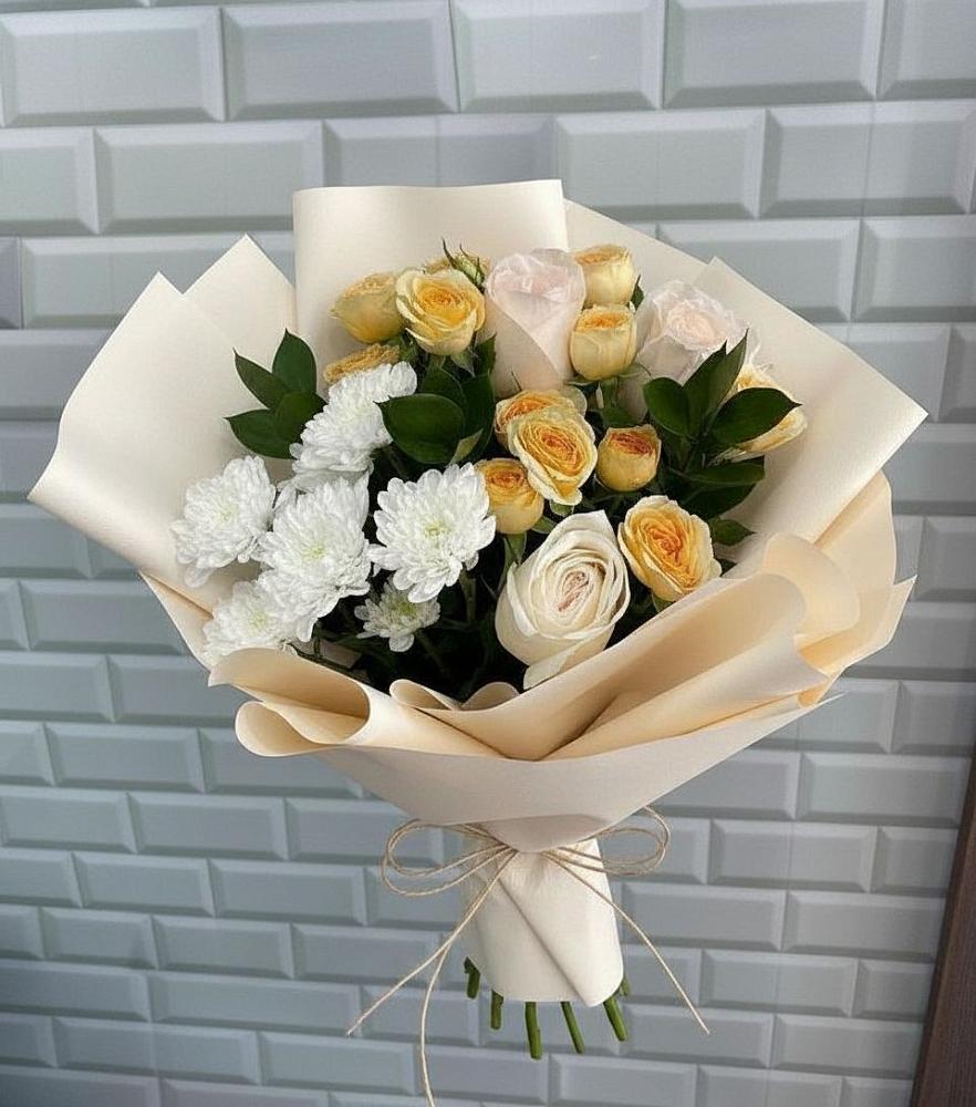 Букет цветов из: Розы и Хризантемы в Чернянке