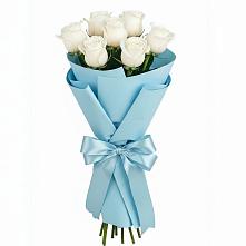 Букет 7 белых роз Проуд в Чернянке