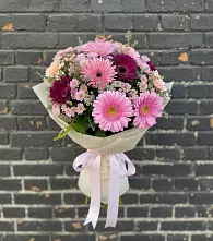Букет цветов из:  Герберы и Хризантемы в Чернянке