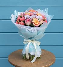 Букет цветов из:  Хризантемы и Розы в Чернянке