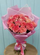 Букет 15 Розовых роз Равель в Чернянке
